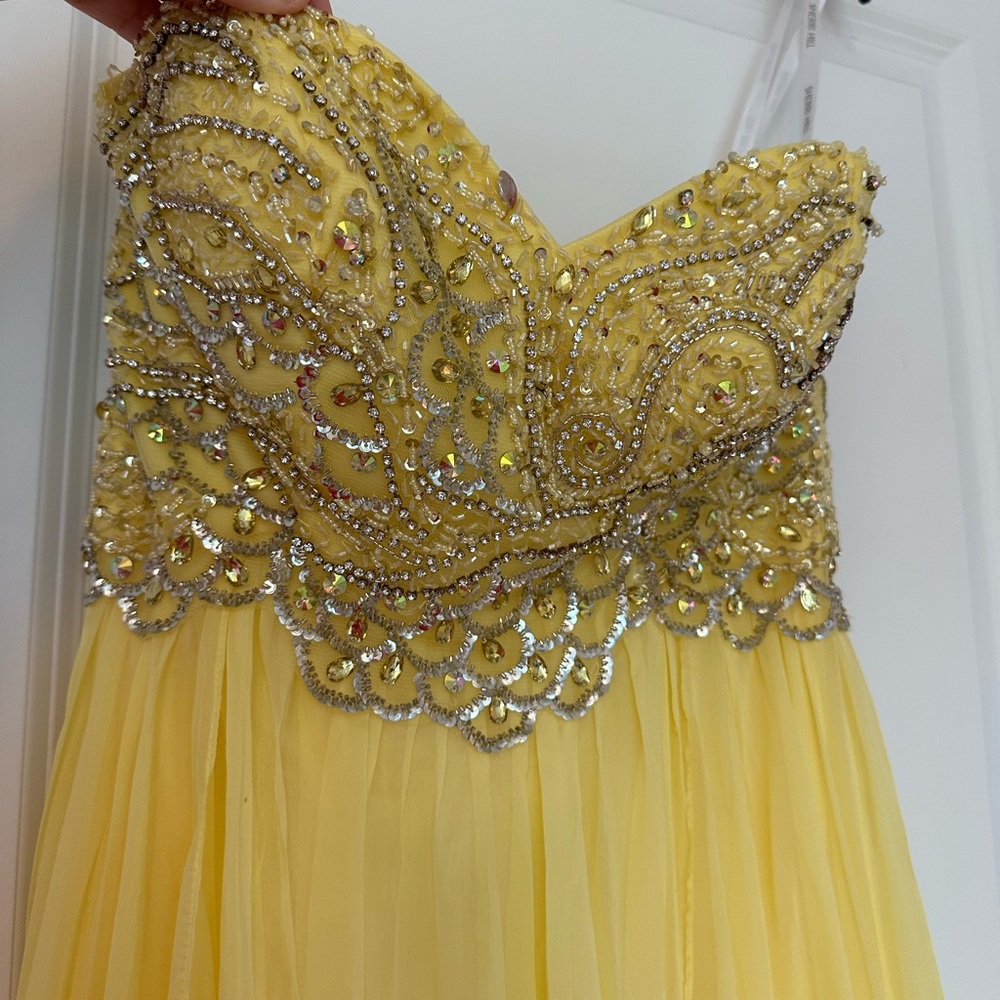 Sherri Hill Yellow Party/Prom Dress- Size 4 - Picture 3 of 8